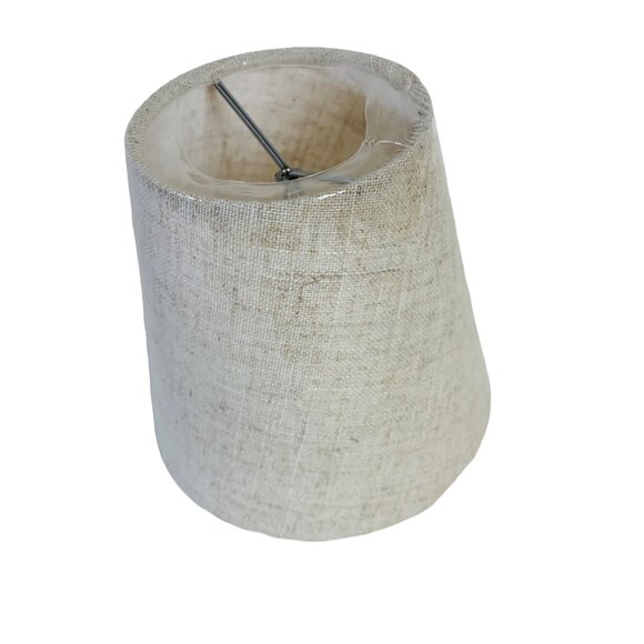 Linen Lampshade Beige Fabric Barrel Empire Shade 5.5" Chandelier Welcome Light - Picture 6 of 10